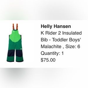 Helly Hansen - Size 6 - Worn twice